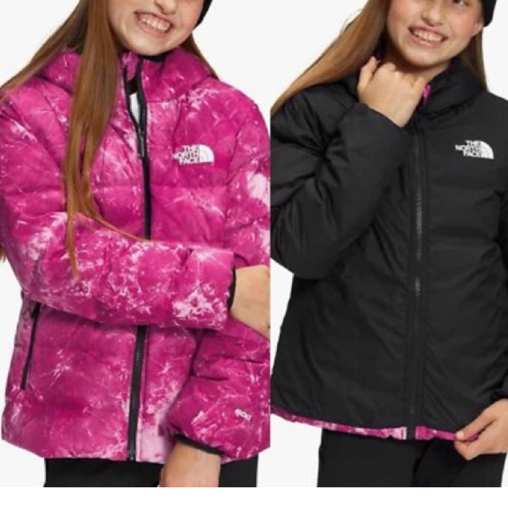 The North Face Black and Pink Reversible 600 Puffer Jacket